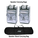 Rental Powered Speakers (Pair, 400 Watts Total) with Stands