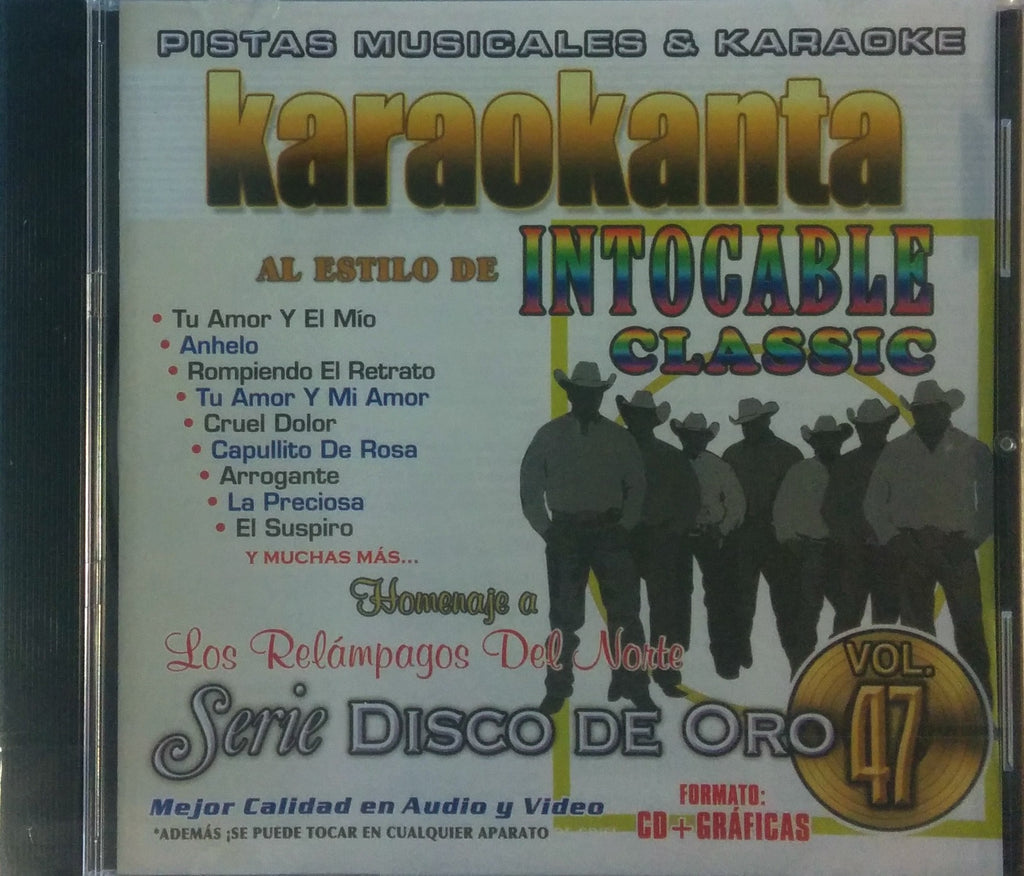 KAR-1747 Intocable: Homenaje A Los Relampagos - Seattle Karaoke - Karaokanta - Spanish - CDG - 1