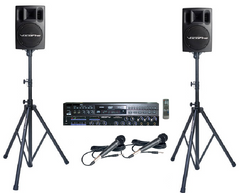 Rental Package A-2:<br>Karaoke System with 12,310 English songs,<br>Mixer & Powered Speakers - Seattle Karaoke - Seattle Karaoke - Systems w/ English Songs - 1