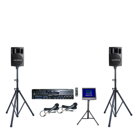 A-3: Additional Mixer, Powered Speakers and TV w/ Stand - Seattle Karaoke - Rental - Systems w/ English Songs