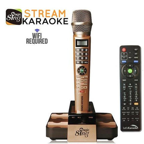 The New MagicSing Smart Karaoke E5 Dual Wireless Streaming Karaoke Microphone System + 5,145 songs built-in & comes with 2 1-Year Subscription cards        (In Stock !  Pick up Available by appointment)