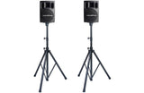 Rental Powered Speakers (Pair, 400 Watts Total) with Stands