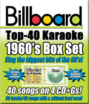 SYB-4434 1960's BILLBOARD TOP 40 KARAOKE BOX SET - Seattle Karaoke - Party Tyme/ Sybersound - English - CDG Packs:<br>_________Party Tyme Packs