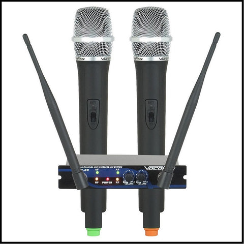 VocoPro: UHF-28Wireless UHF Dual Microphone System 2 AA VocoPro: UHF-28Wireless UHF Dual Microphone System 2 AA